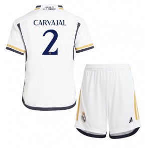 Real Madrid Daniel Carvajal #2 Dětské Domácí dres komplet 2023-24 Krátký Rukáv (+ trenýrky)